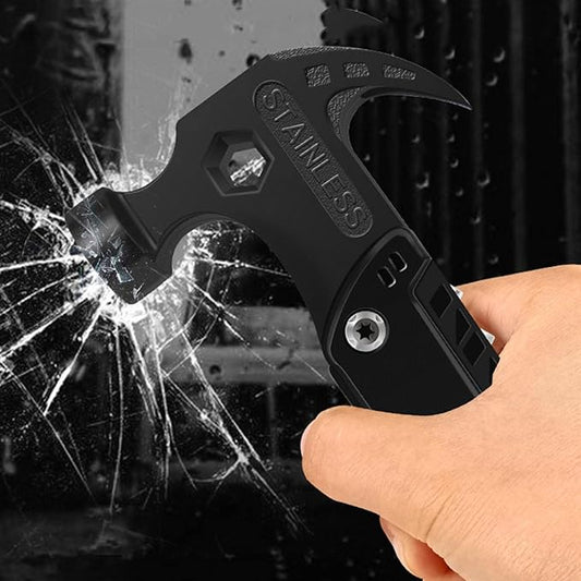 🔨12-in-1 Stainless Steel Hammer with Nylon Pouch